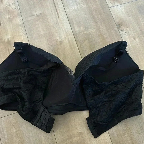 Torrid Curve Full-Coverage Unlined Lace Straight Back Bra Rich Black Sz 44DDD - Picture 6 of 8